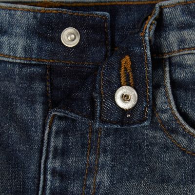 Mini boys blue wash seam jeans